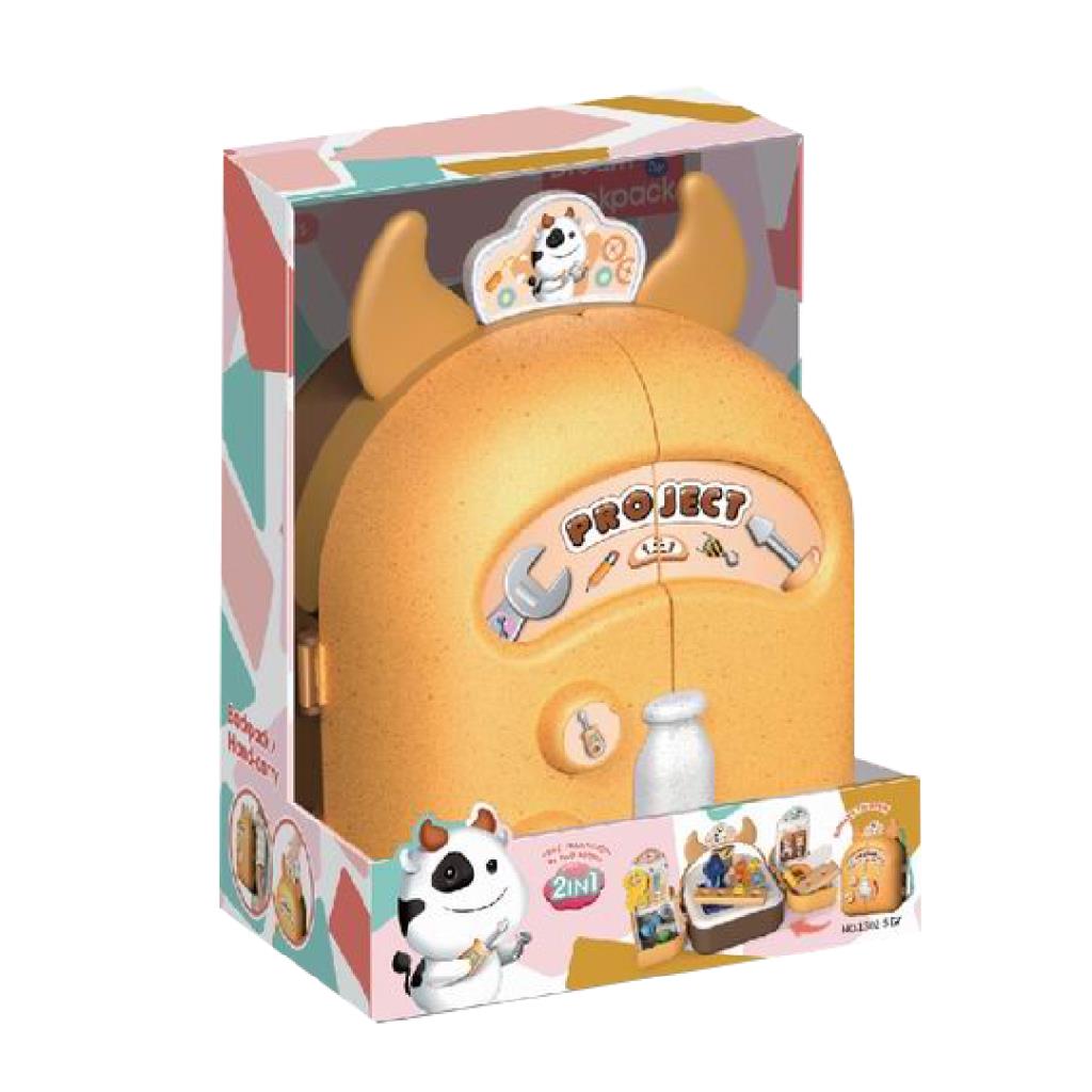 Kids 2-in-1 Tool Backpack – Cute Cow Design